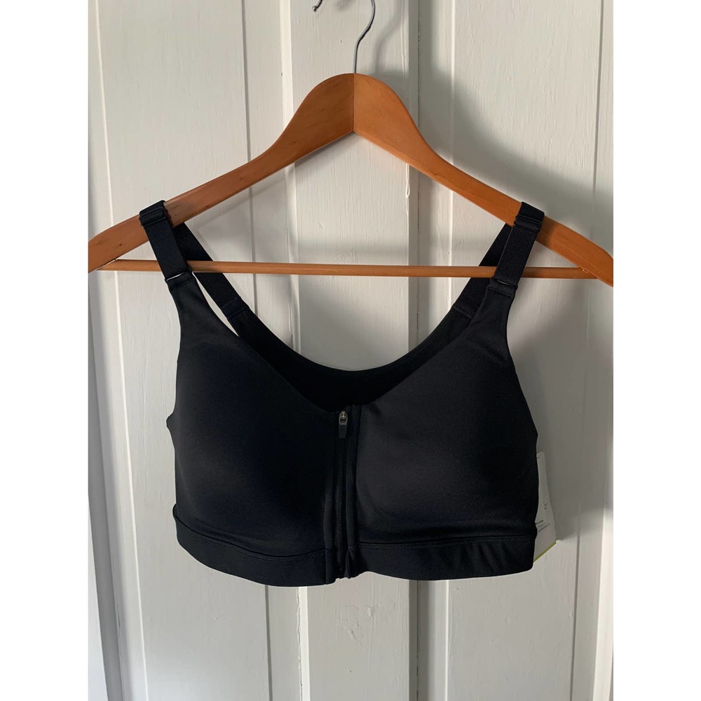 Old Navy Active Front Zip Sports Bra - Black - Size 34C
